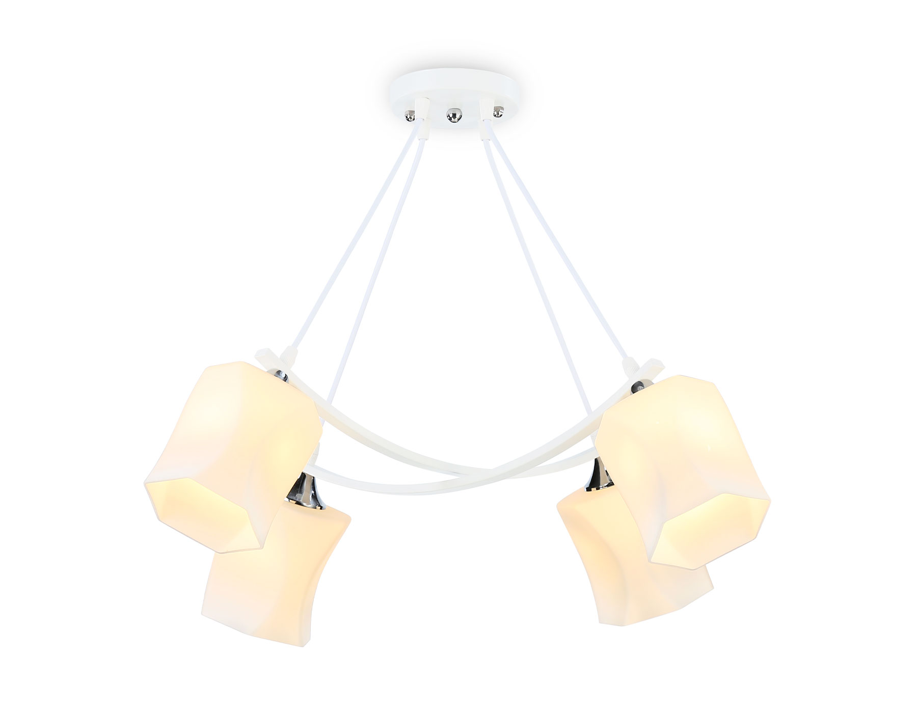 TR303156/4 WH/CH/FR белый/хром/белый матовый E27/4 max 40W 640*640*410