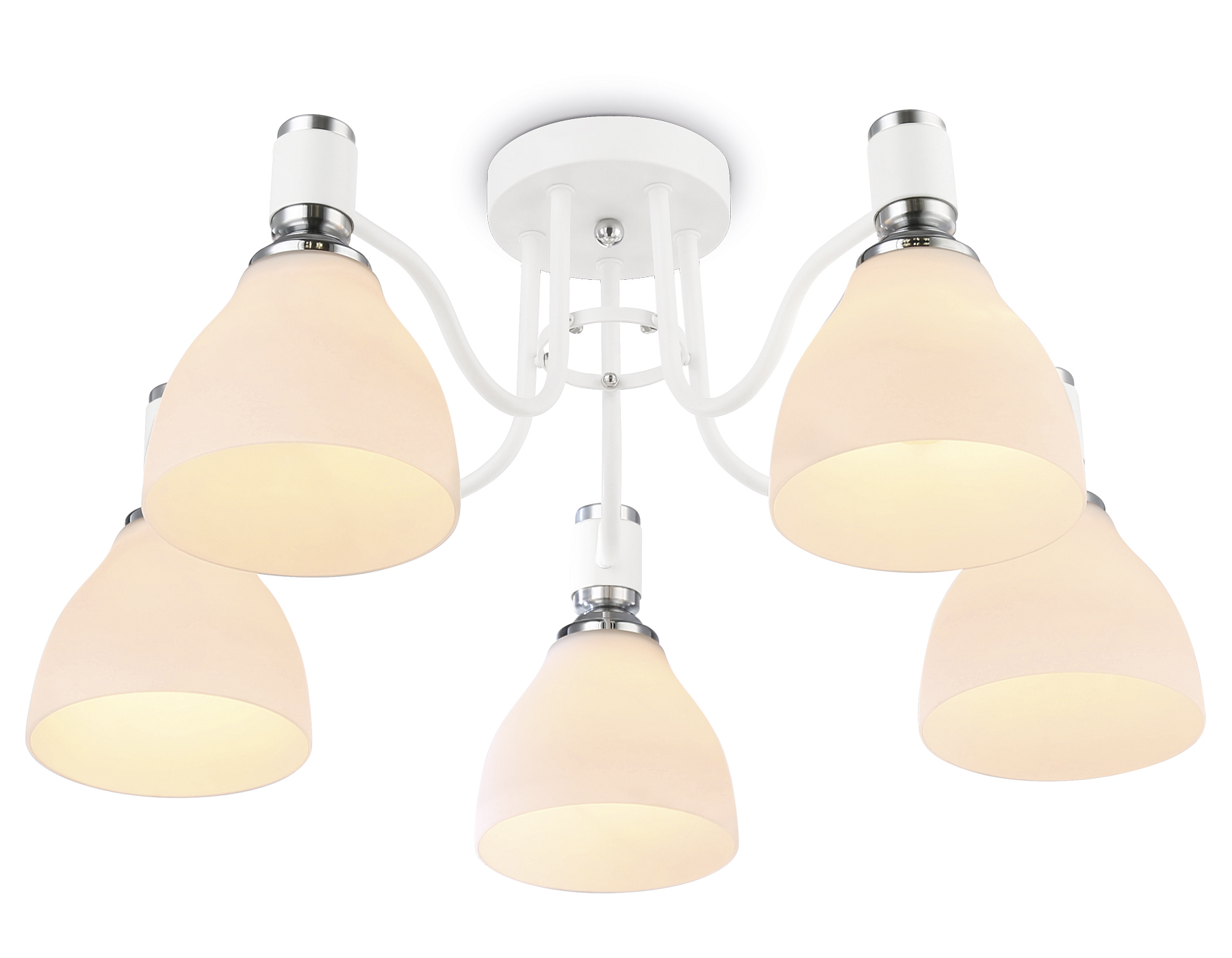 TR303305/5 WH/CH/FR белый/хром/белый матовый E27*5 max 60W D600*270