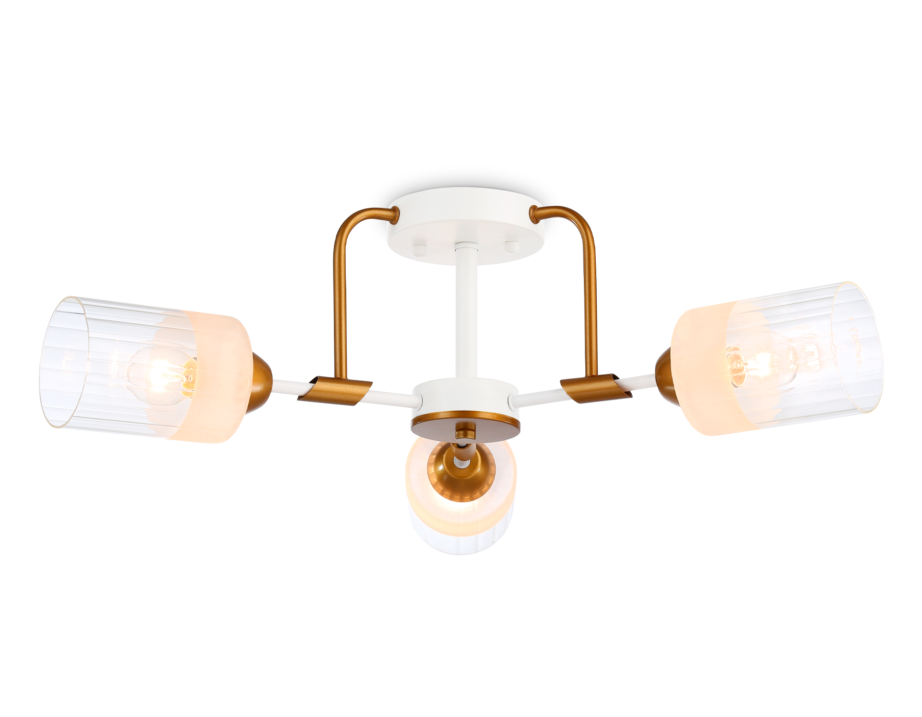 TR303321/3 WH/GD/CL/FR белый/золото/прозрачный/белый матовый E27*3 max 60W D620*210
