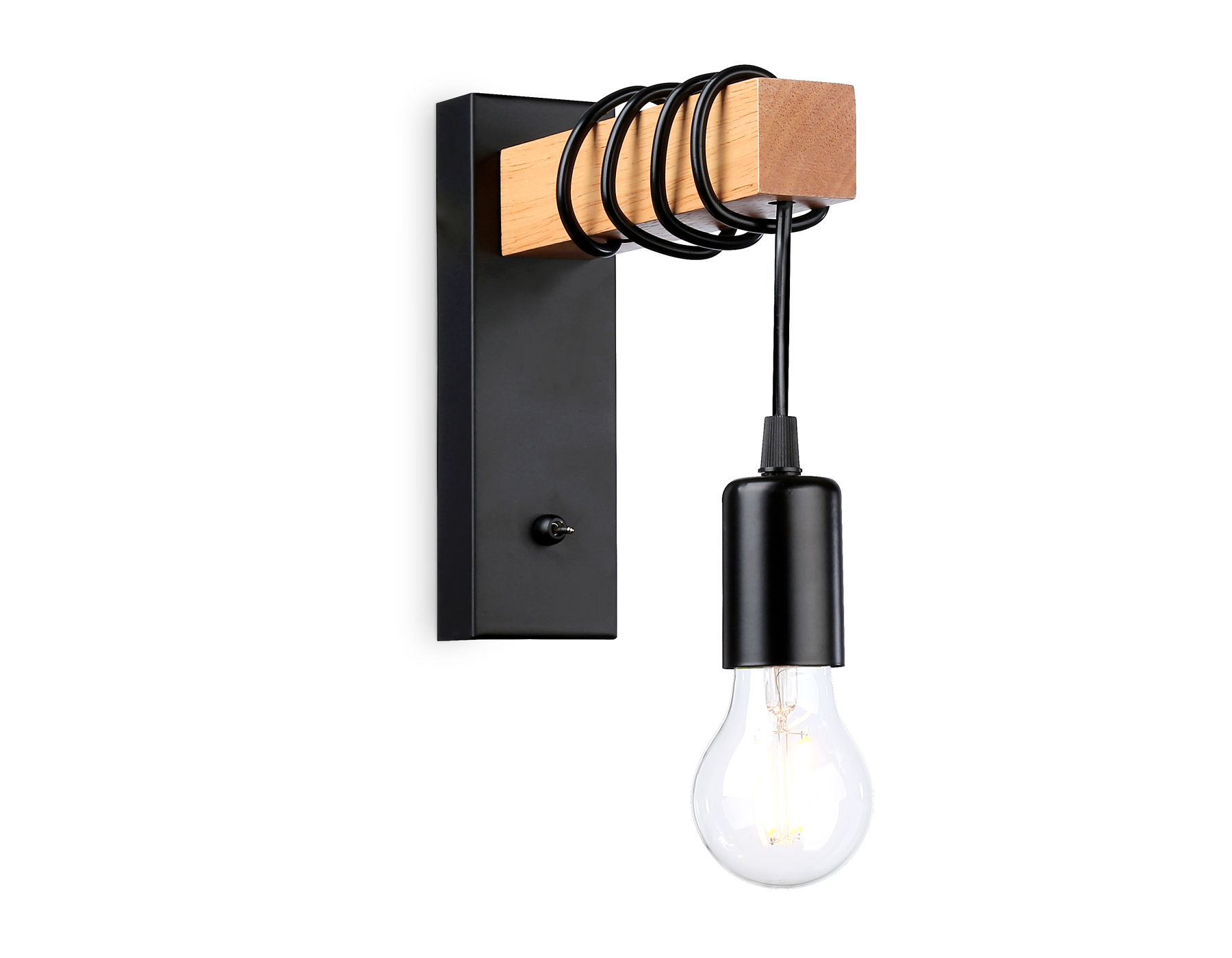TR8181 BK/LW черный/светлое дерево E27 max 40W 395*60*210